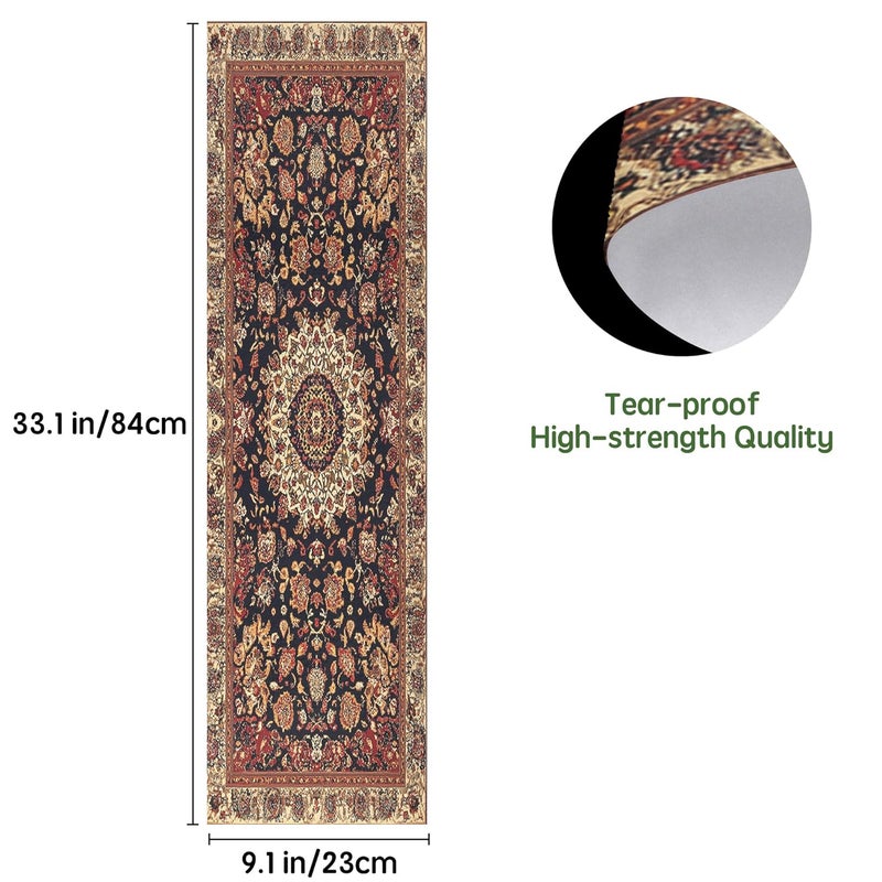 aportt Vintage Brown Rug Grip Tape Dark Brown Retro Carpet Western Aesthetic Skateboard Grip Tape 33x9 inch Non-Slip Sandpaper Tape, Grip Tapes for Skateboard Longboard Roller Board Stair Treads - Image 2